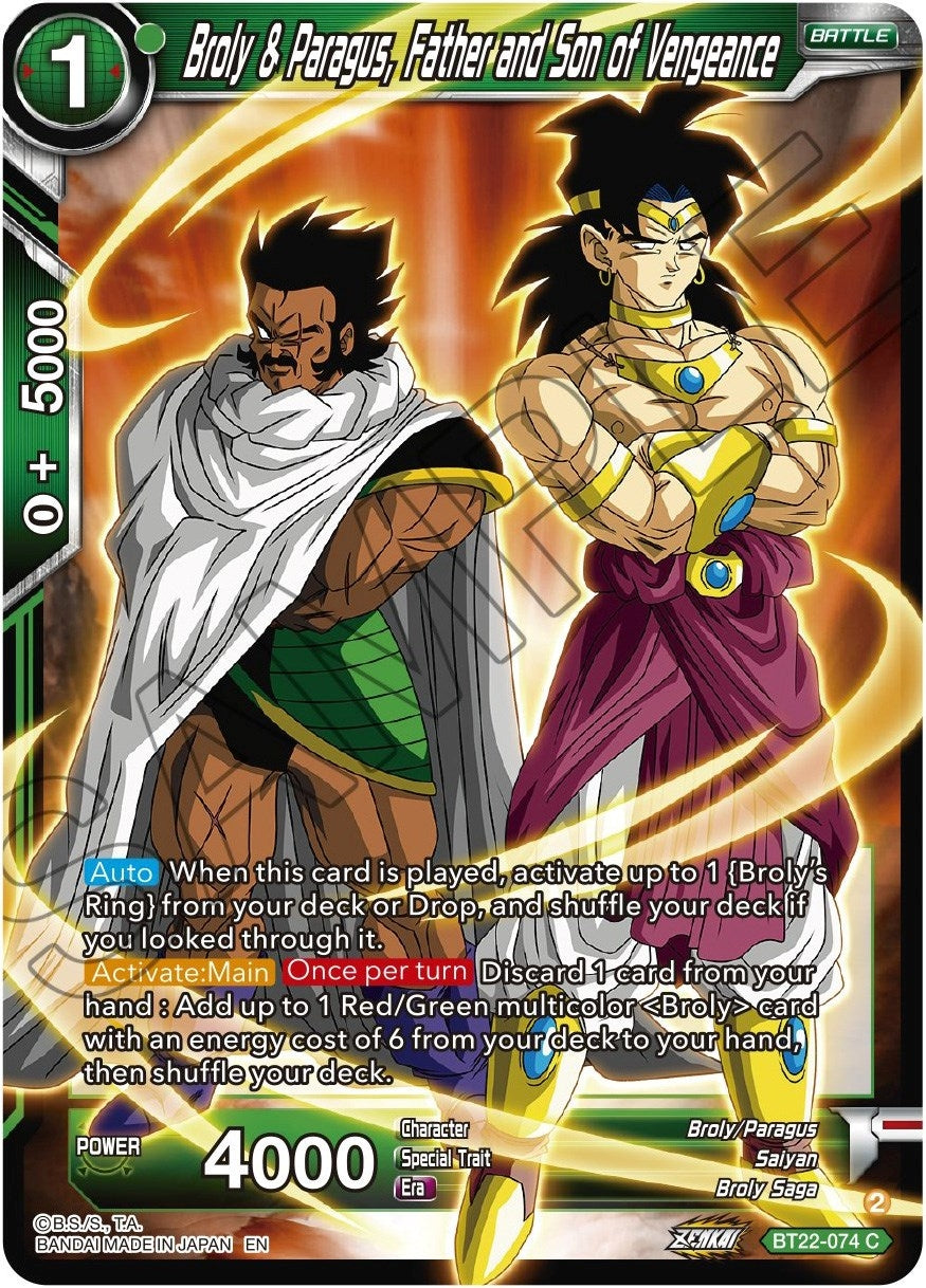 Image for Broly & Paragus, Father and Son of Vengeance - Dragon Ball Super: Masters
