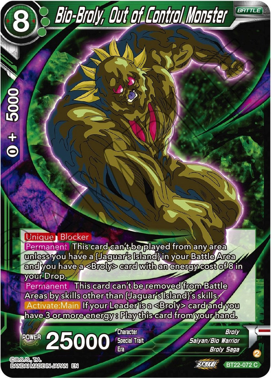 Image for Bio-Broly, Out of Control Monster - Dragon Ball Super: Masters