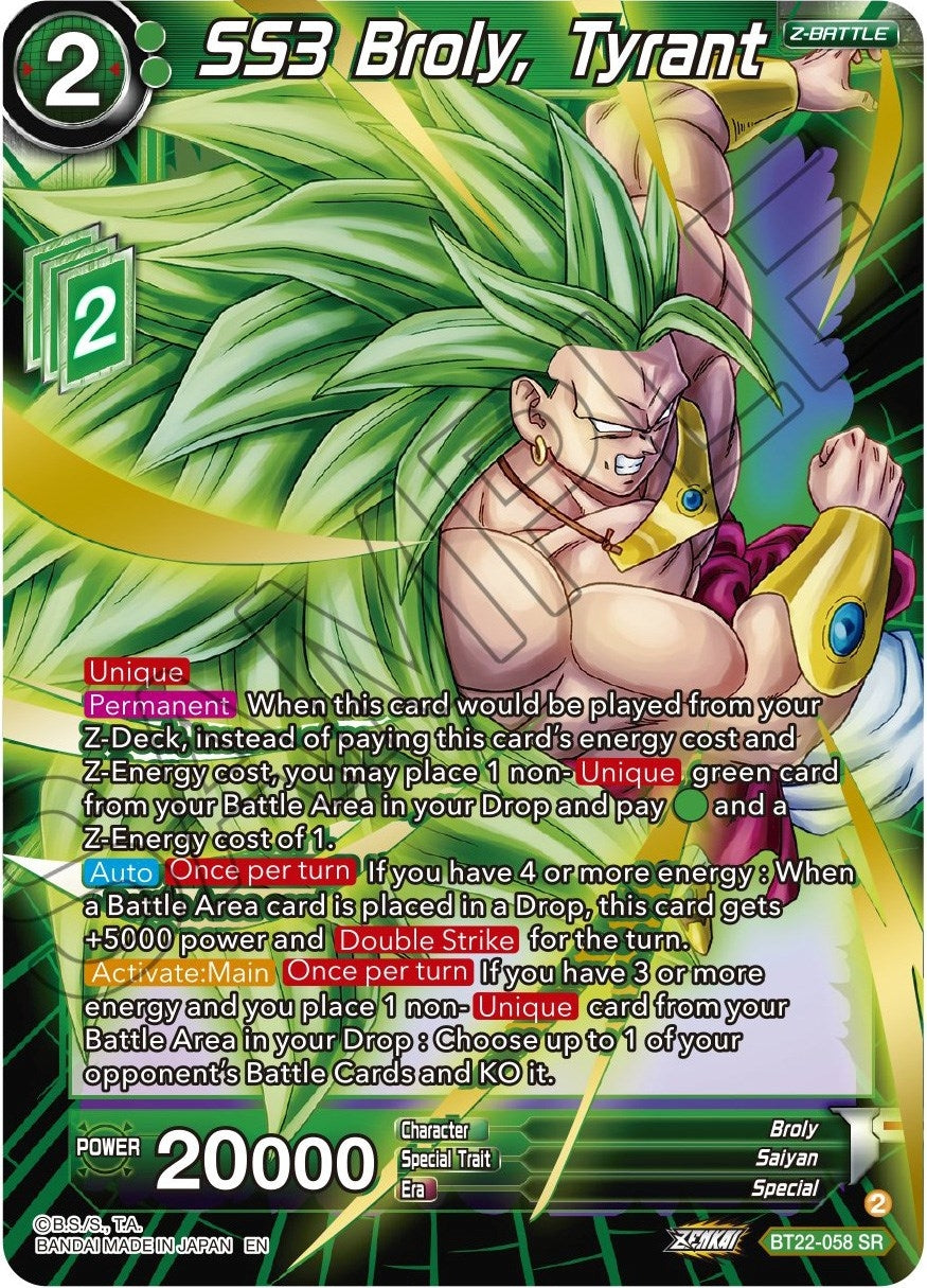 Image for SS3 Broly, Tyrant - Dragon Ball Super: Masters