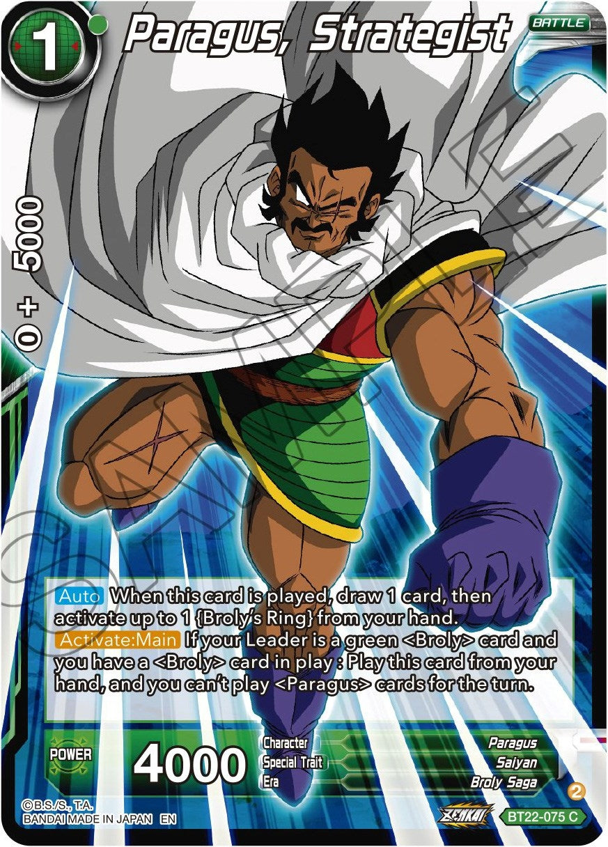 Image for Paragus, Strategist - Dragon Ball Super: Masters