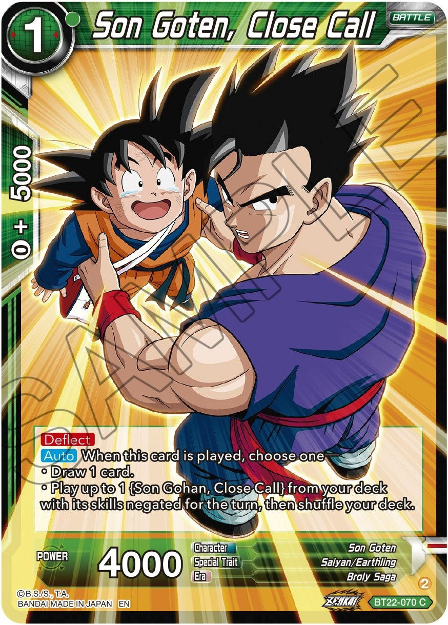 Image for Son Goten, Close Call - Dragon Ball Super: Masters