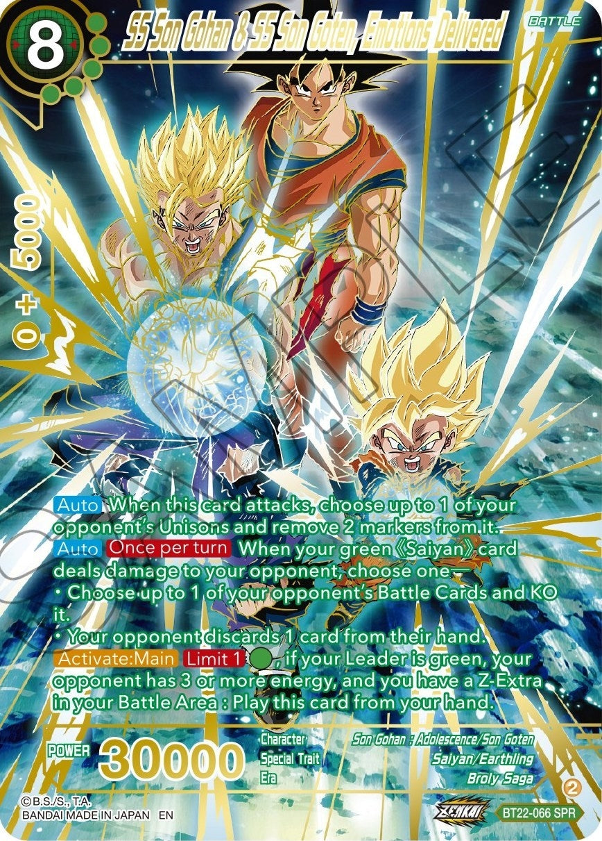 Image for SS Son Gohan & SS Son Goten, Emotions Delivered (SPR) - Dragon Ball Super: Masters