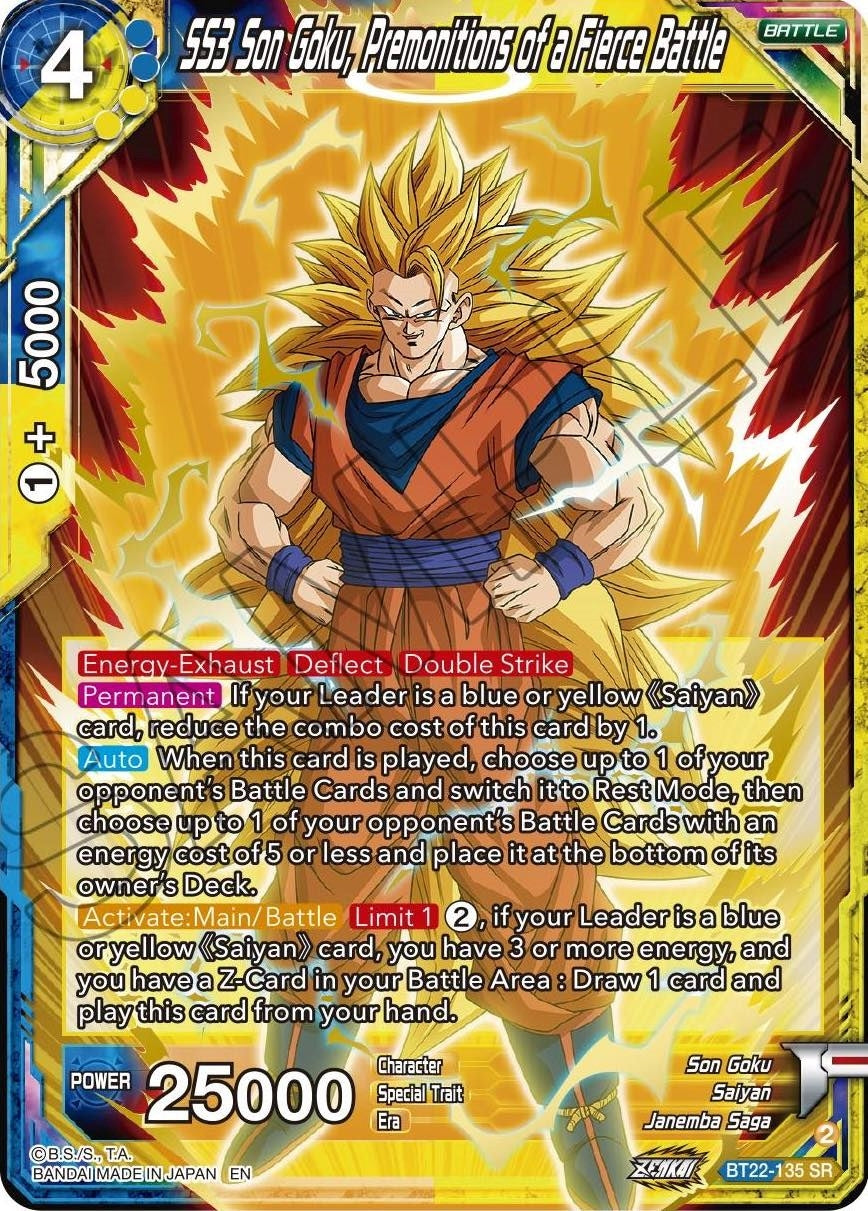 Image for SS3 Son Goku, Premonitions of a Fierce Battle - Dragon Ball Super: Masters