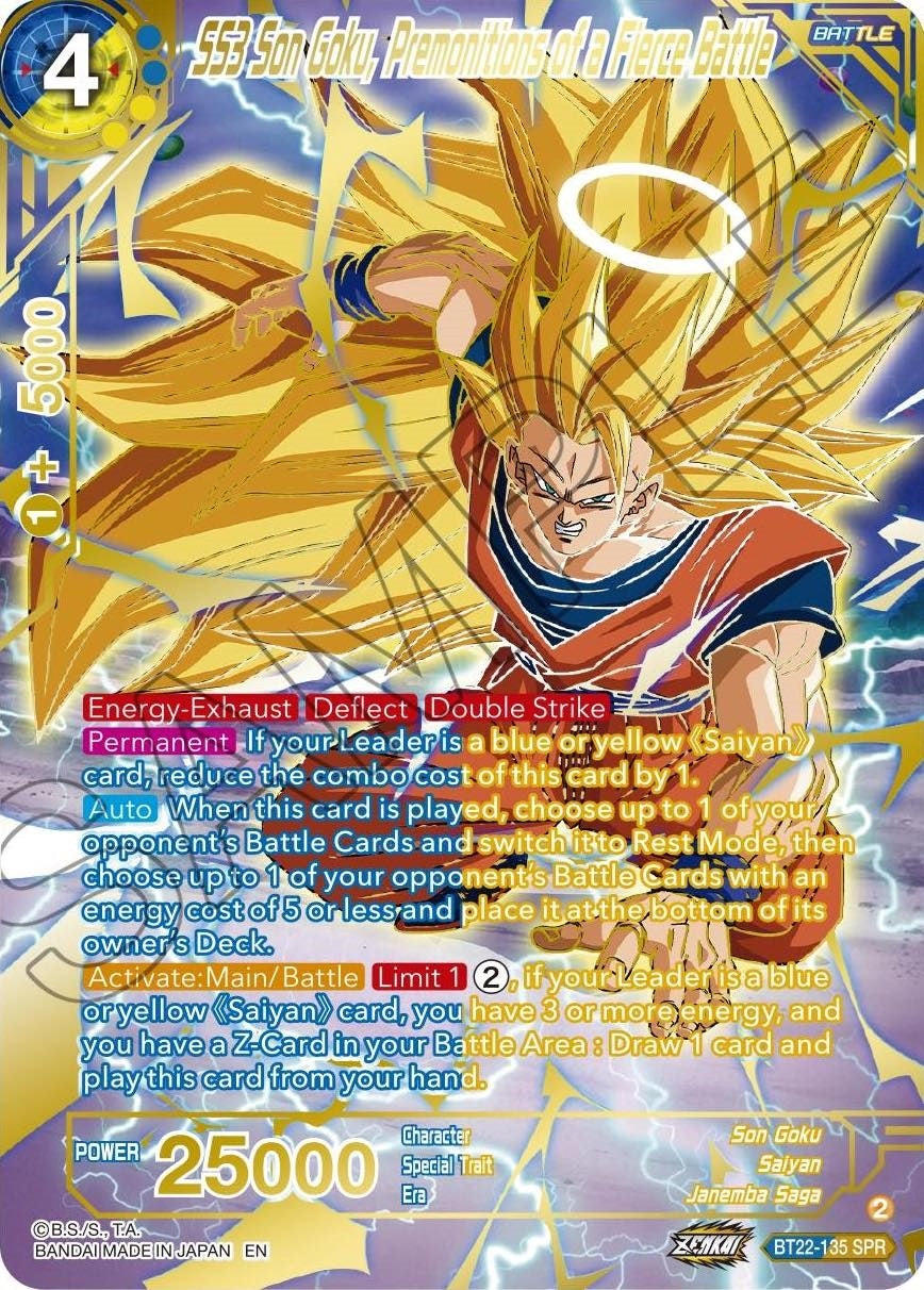 Image for SS3 Son Goku, Premonitions of a Fierce Battle (SPR) - Dragon Ball Super: Masters