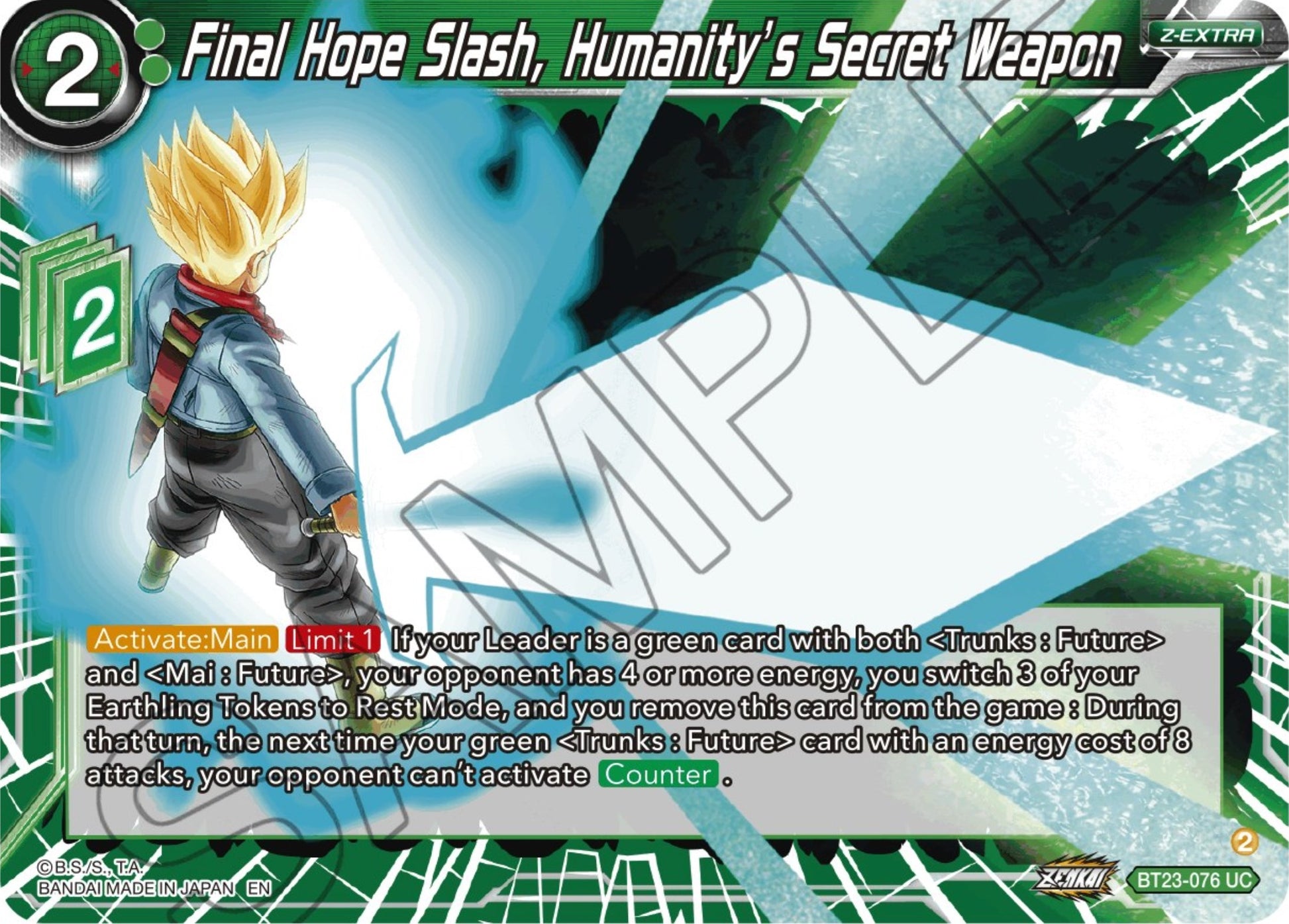 Image for Final Hope Slash, Humanity's Secret Weapon - Dragon Ball Super: Masters