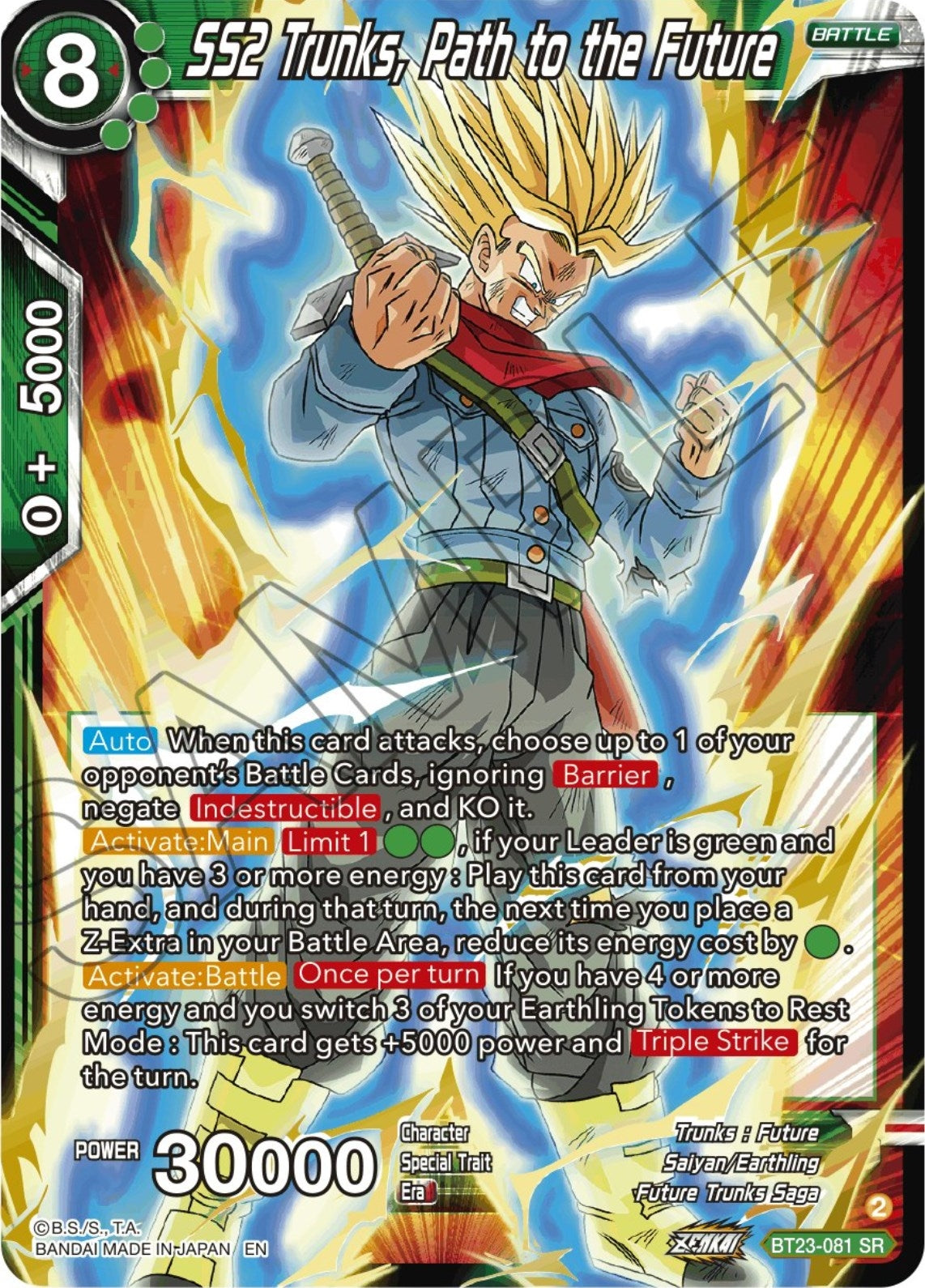 Image for SS2 Trunks, Path to the Future - Dragon Ball Super: Masters