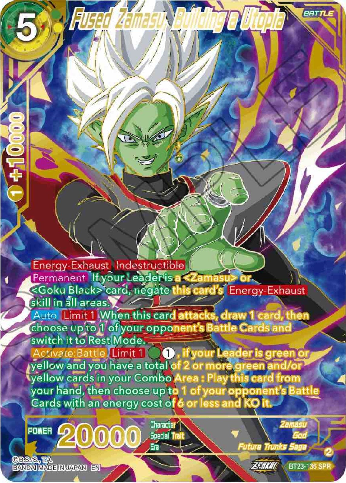 Image for Fused Zamasu, Building a Utopia (SPR) - Dragon Ball Super: Masters