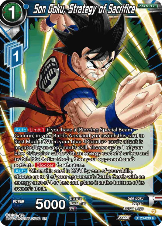 Image for Son Goku, Strategy of Sacrifice - Dragon Ball Super: Masters