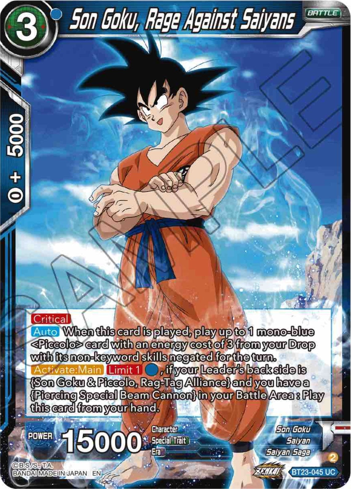Image for Son Goku, Rage Against Saiyans - Dragon Ball Super: Masters