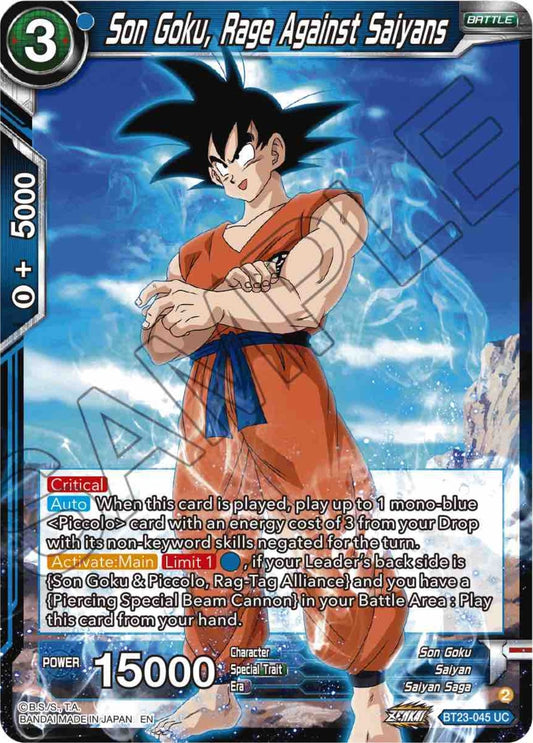 Image for Son Goku, Rage Against Saiyans - Dragon Ball Super: Masters