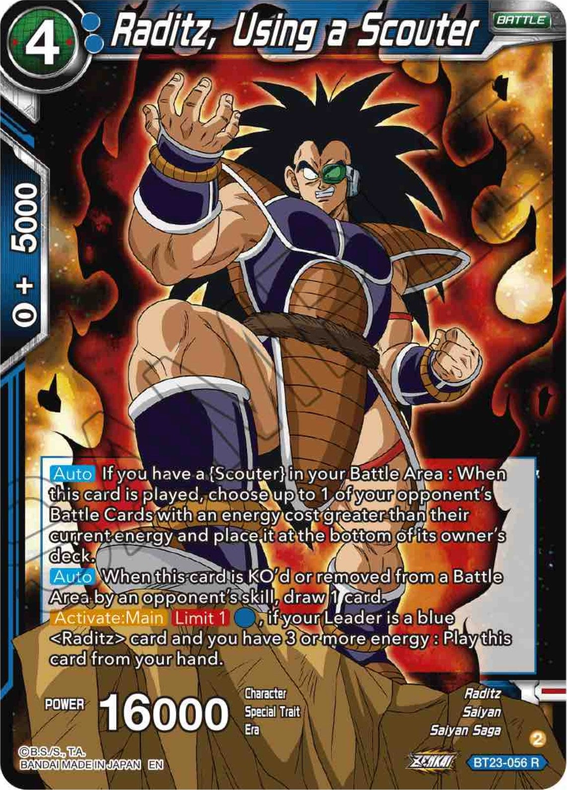 Image for Raditz, Using a Scouter - Dragon Ball Super: Masters