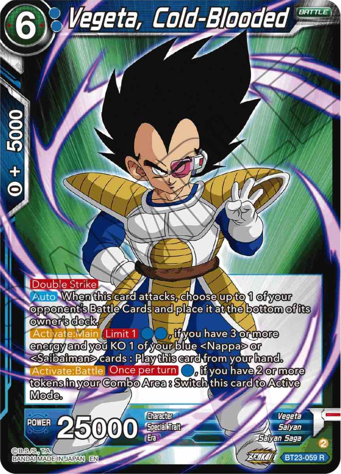 Image for Vegeta, Cold-Blooded - Dragon Ball Super: Masters