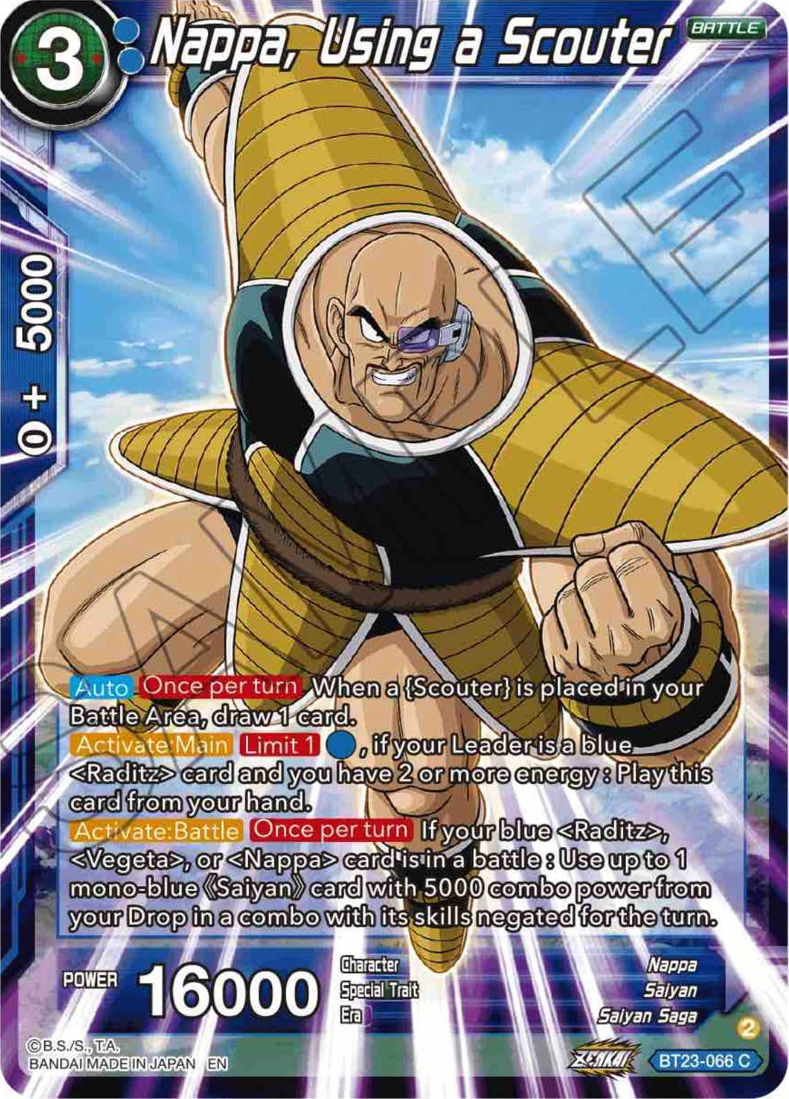 Image for Nappa, Using a Scouter - Dragon Ball Super: Masters