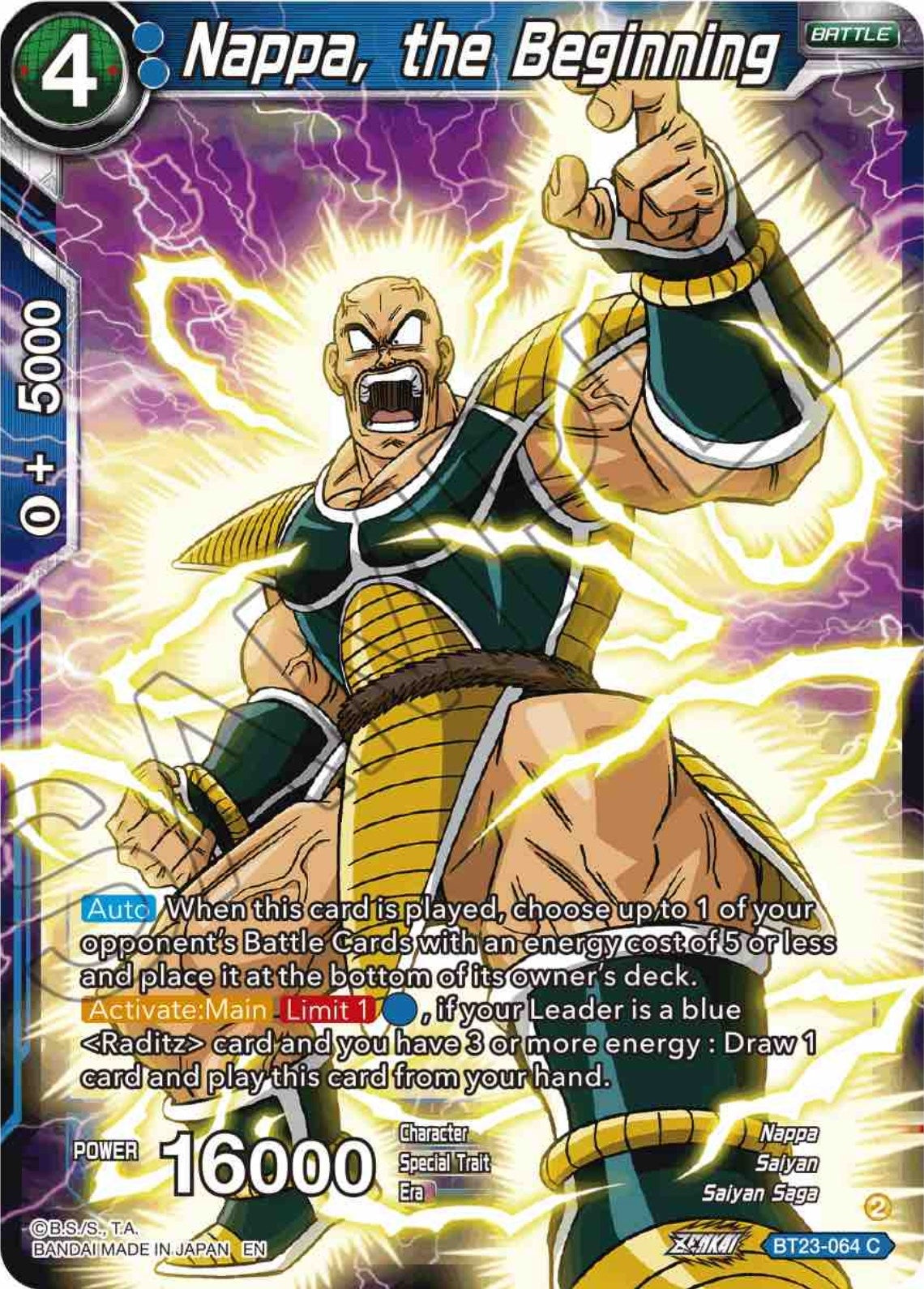 Image for Nappa, the Beginning - Dragon Ball Super: Masters