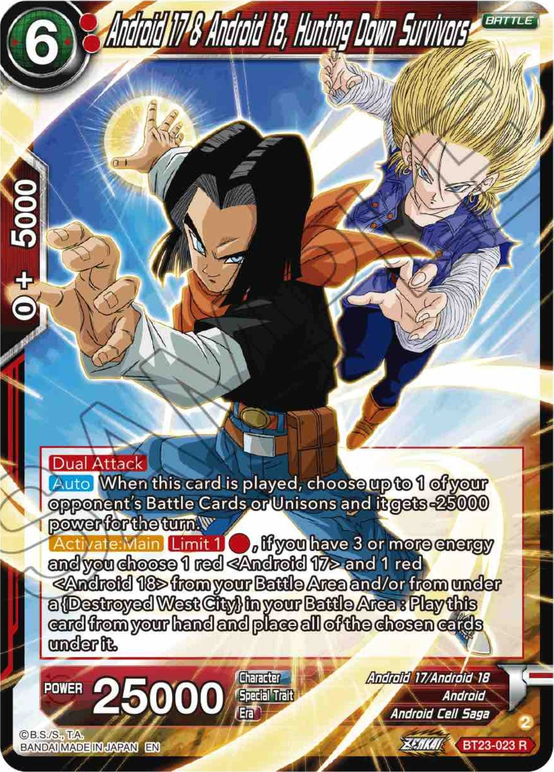 Image for Android 17 & Android 18, Hunting Down Survivors - Dragon Ball Super: Masters