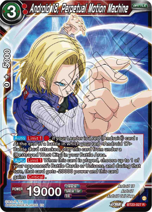 Image for Android 18, Perpetual Motion Machine - Dragon Ball Super: Masters