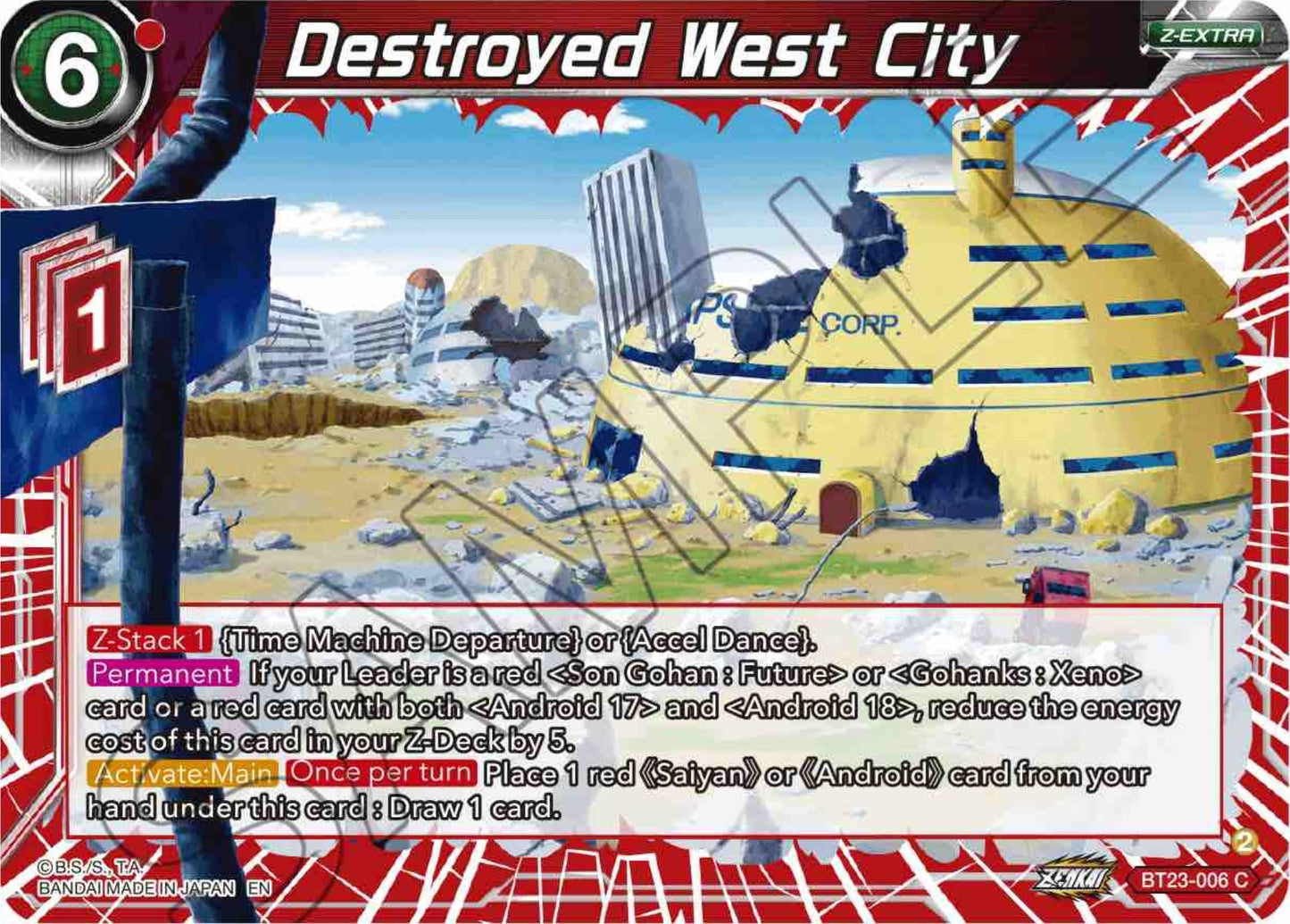 Image for Destroyed West City - Dragon Ball Super: Masters