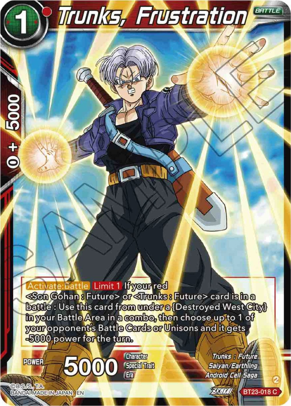 Image for Trunks, Frustration - Dragon Ball Super: Masters
