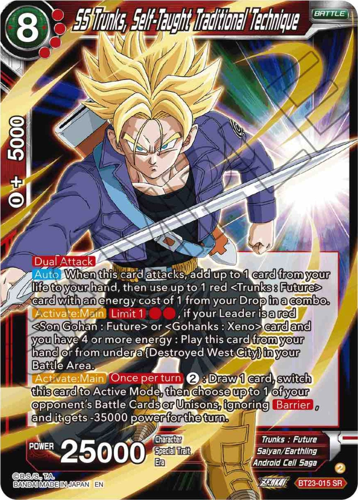 Image for SS Trunks, Self-Taught Traditional Technique - Dragon Ball Super: Masters