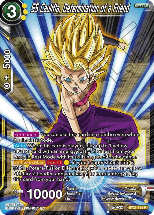 Image for SS Caulifla, Determination of a Friend - Dragon Ball Super: Masters