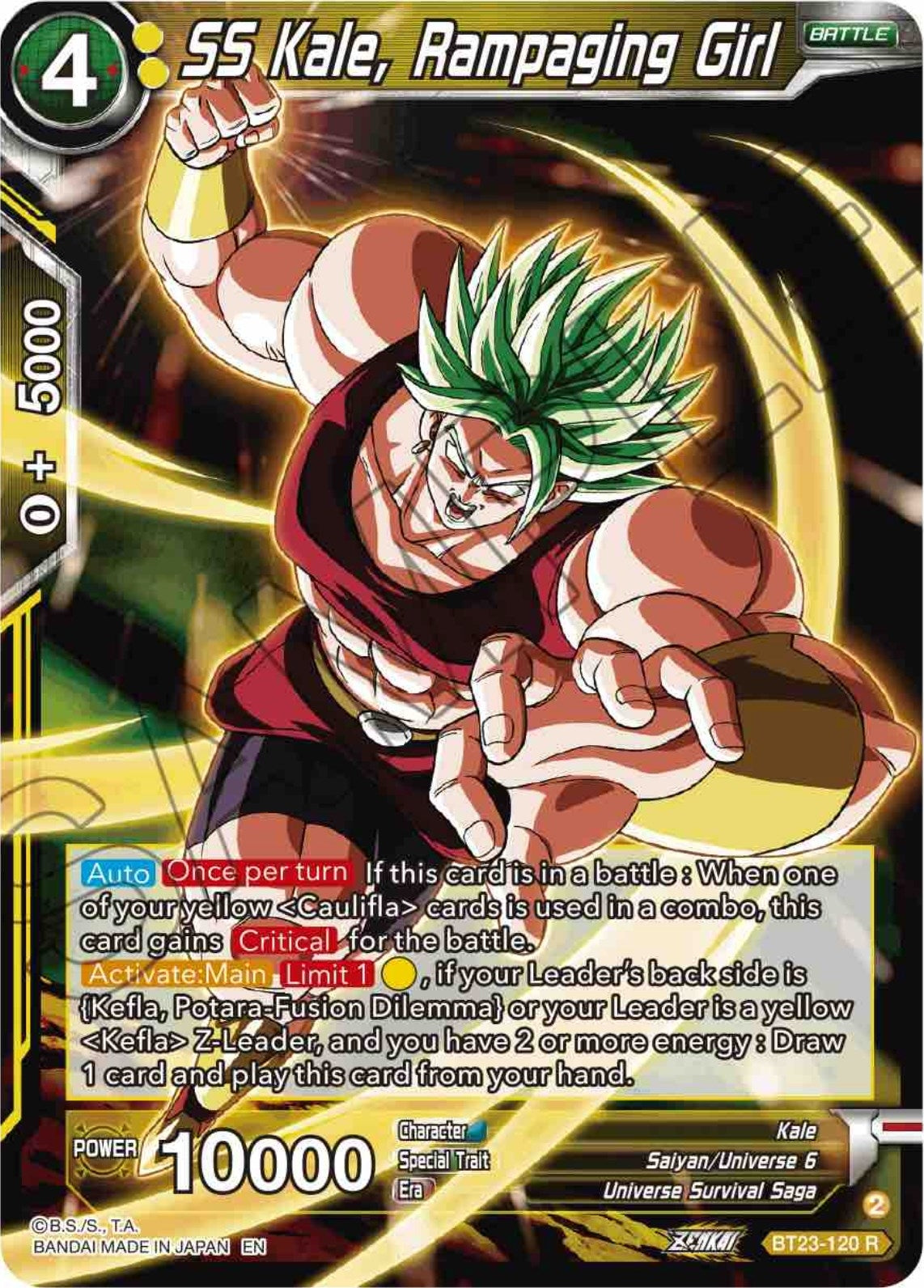 Image for SS Kale, Rampaging Girl - Dragon Ball Super: Masters