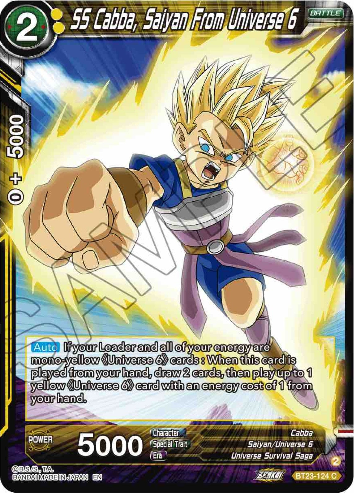 Image for SS Cabba, Saiyan From Universe 6 - Dragon Ball Super: Masters