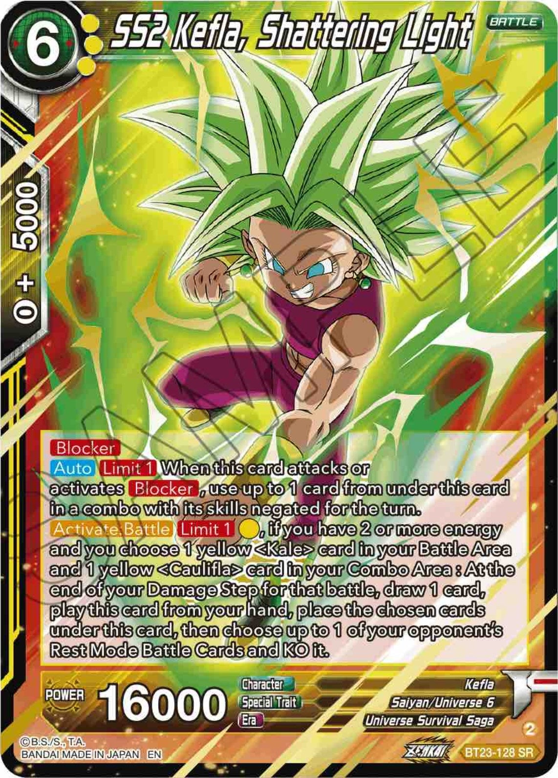 Image for SS2 Kefla, Shattering Light - Dragon Ball Super: Masters