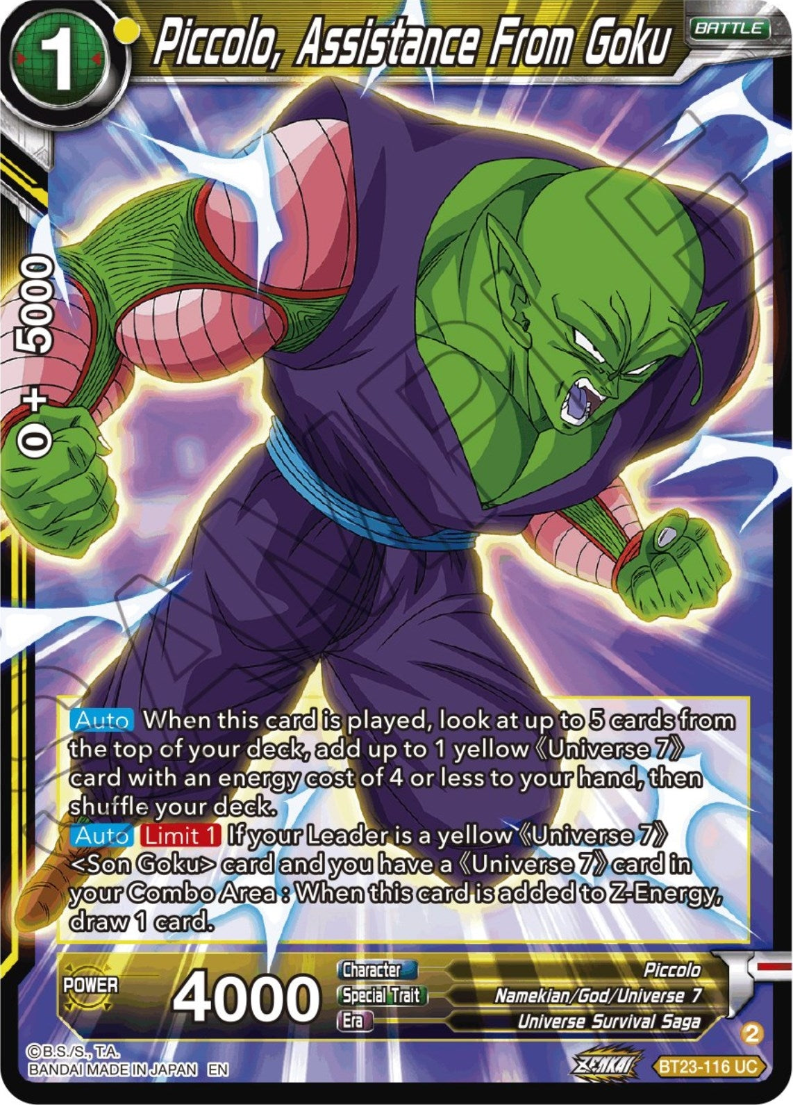 Image for Piccolo, Assistance From Goku - Dragon Ball Super: Masters