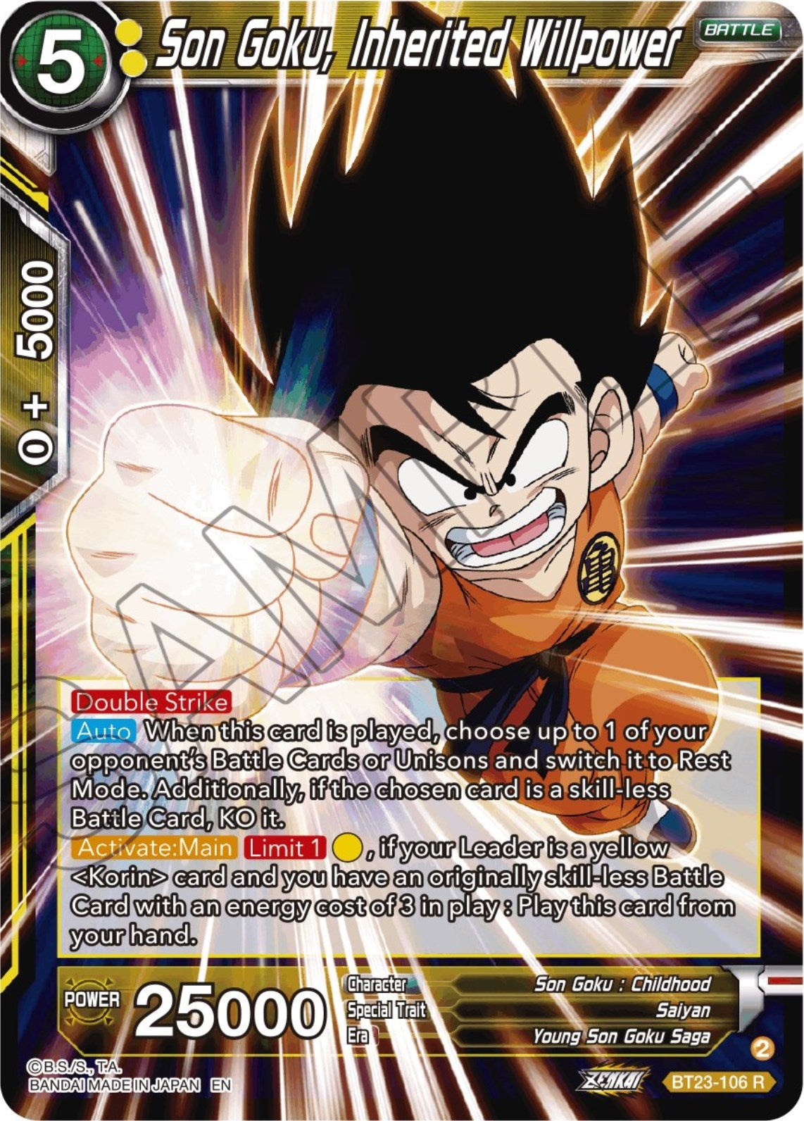 Image for Son Goku, Inherited Willpower - Dragon Ball Super: Masters