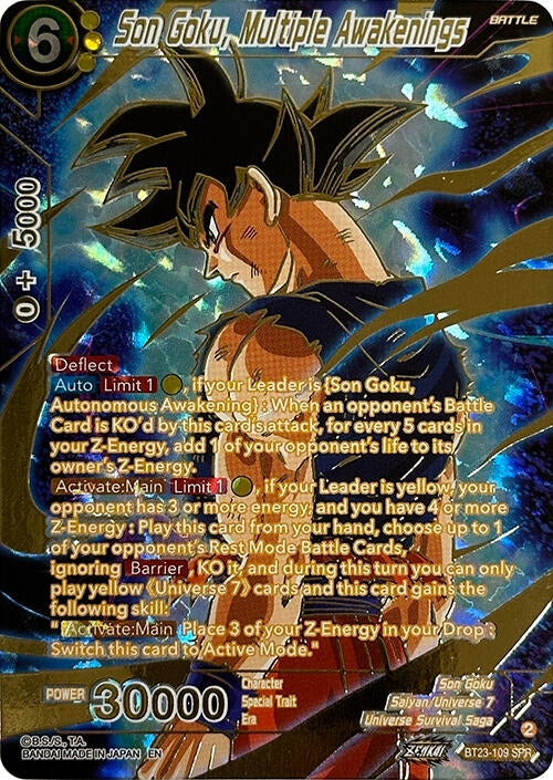 Image for Son Goku, Multiple Awakenings (SPR) - Dragon Ball Super: Masters