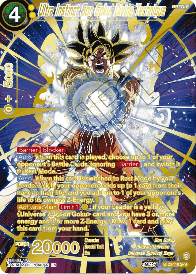 Image for Ultra Instinct Son Goku, Divine Technique (SPR) - Dragon Ball Super: Masters