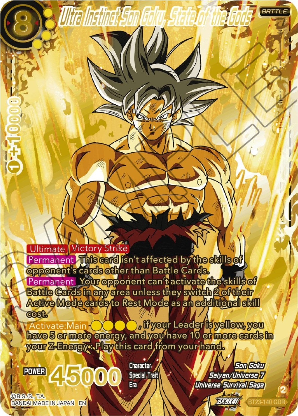 Image for Ultra Instinct Son Goku, State of the Gods (GDR) - Dragon Ball Super: Masters