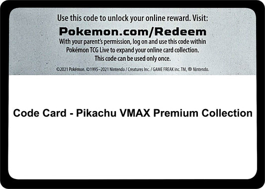 Image for Code Card - Pikachu VMAX Premium Collection - Pokemon