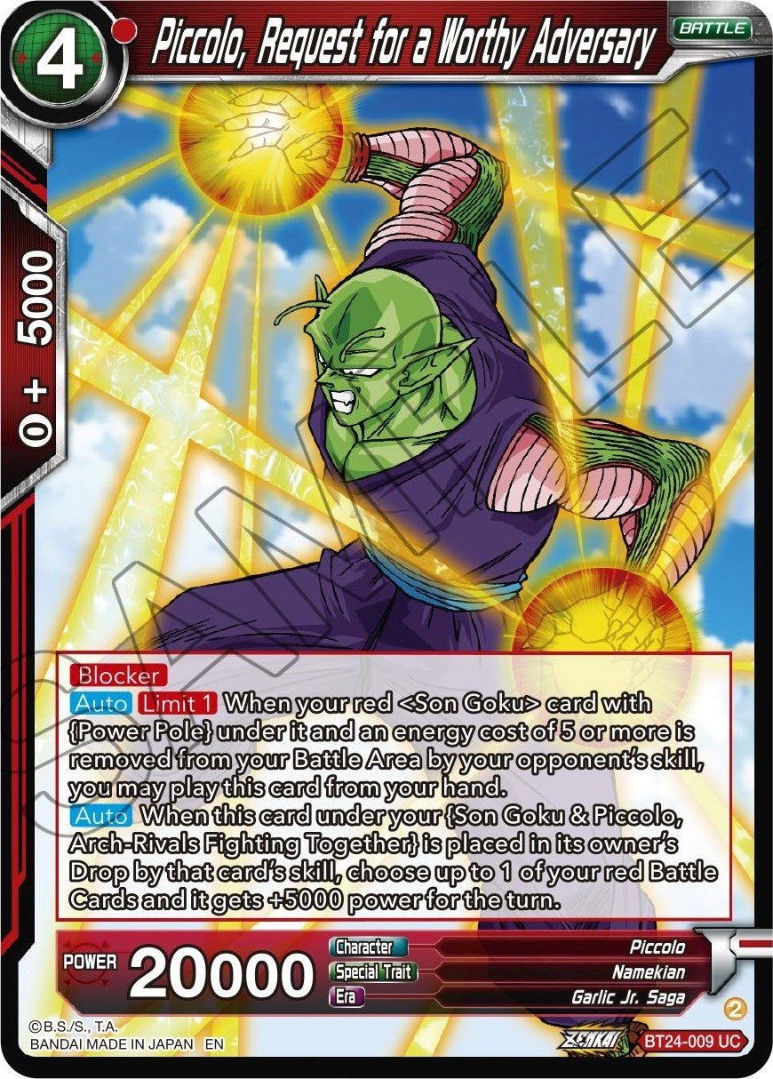 Image for Piccolo, Request for a Worthy Adversary - Dragon Ball Super: Masters