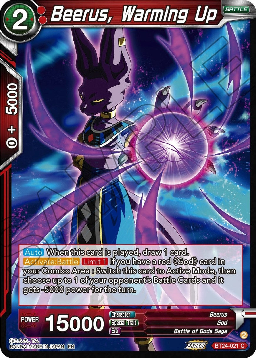 Image for Beerus, Warming Up - Dragon Ball Super: Masters
