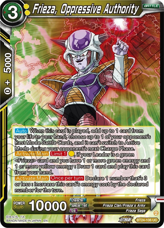 Image for Frieza, Oppressive Authority - Dragon Ball Super: Masters