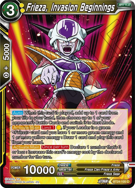 Image for Frieza, Invasion Beginnings - Dragon Ball Super: Masters
