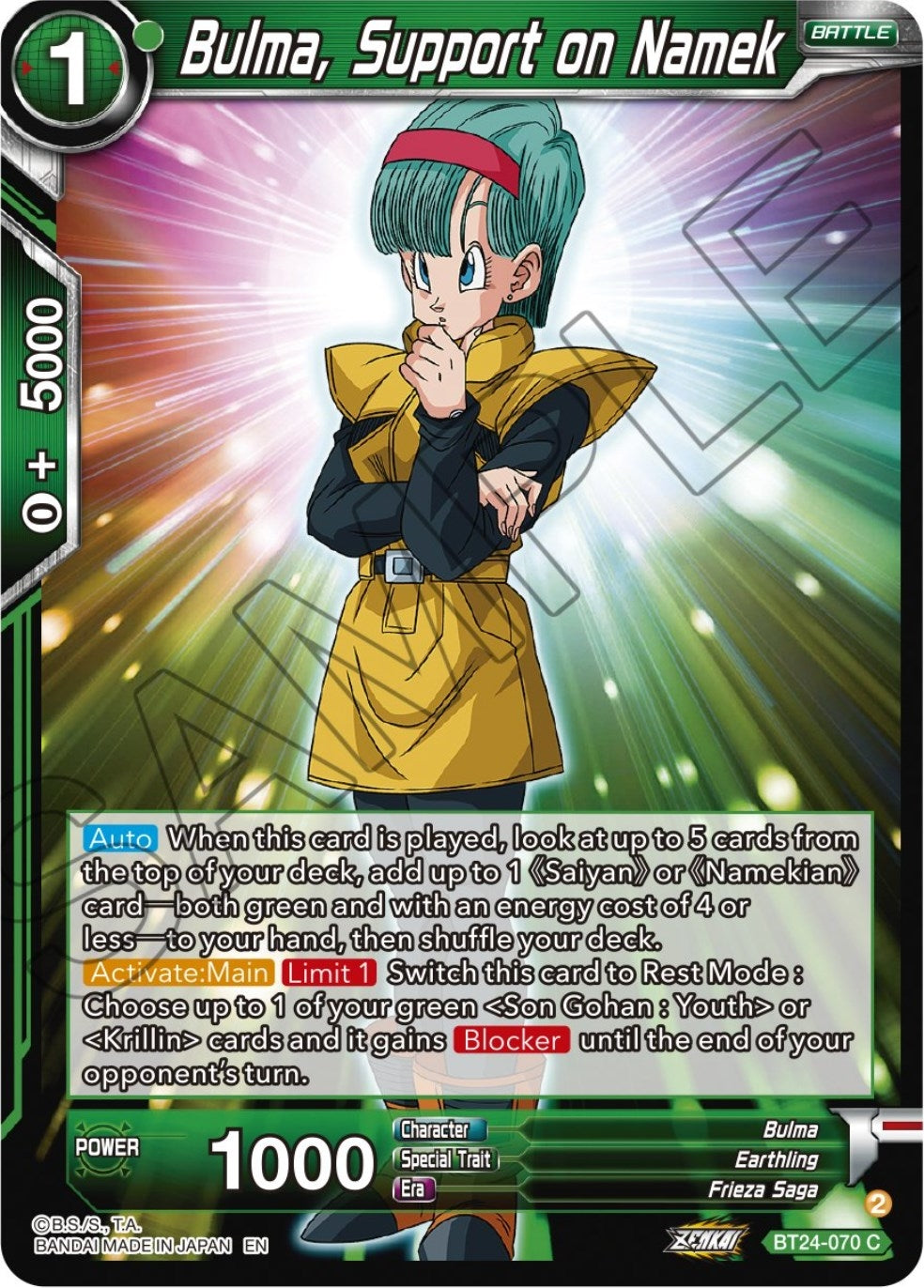 Image for Bulma, Support on Namek - Dragon Ball Super: Masters