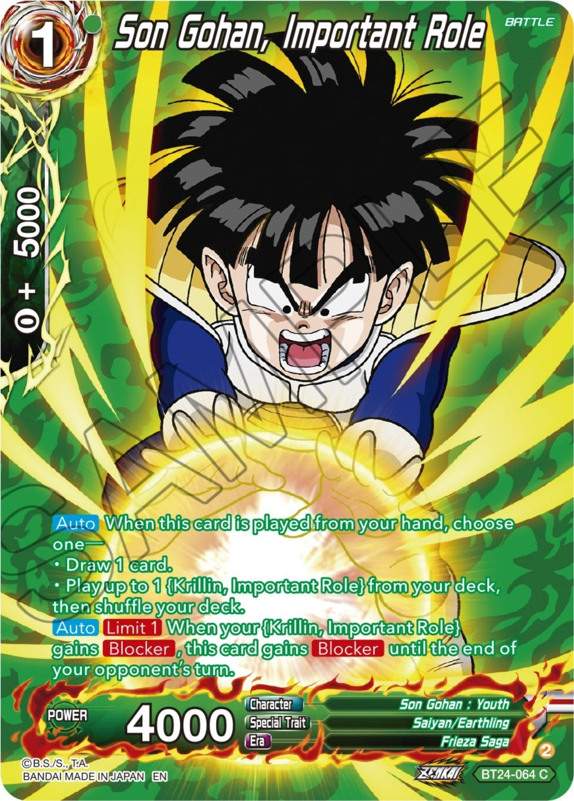 Image for Son Gohan, Important Role (Collector Booster Silver) - Dragon Ball Super: Masters