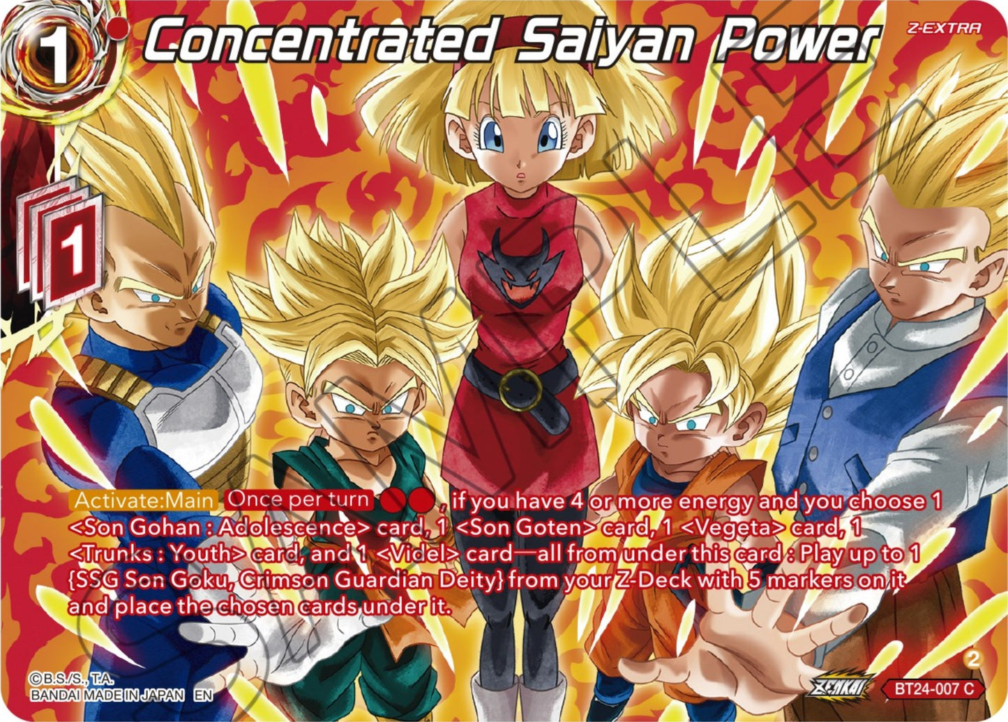 Image for Concentrated Saiyan Power (Collector Booster Silver) - Dragon Ball Super: Masters