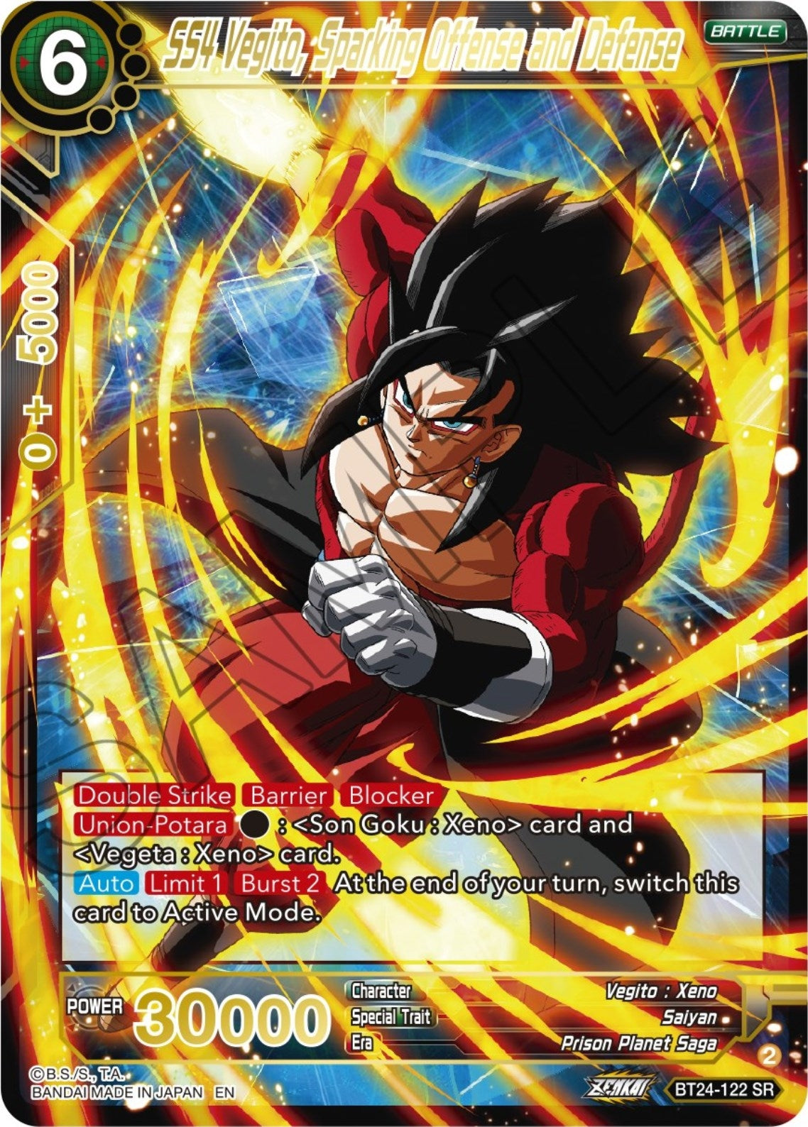 Image for SS4 Vegito, Sparking Offense and Defense - Dragon Ball Super: Masters