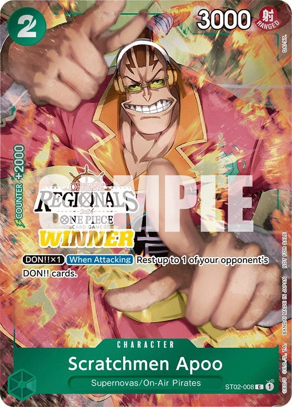 Image for Scratchmen Apoo (Offline Regional 2024) [Winner] - One Piece Card Game