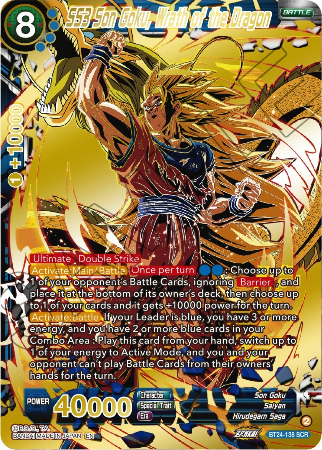 Image for SS3 Son Goku, Wrath of the Dragon - Dragon Ball Super: Masters