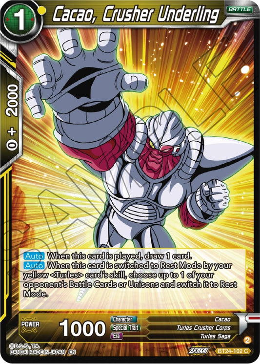 Image for Cacao, Crusher Underling - Dragon Ball Super: Masters