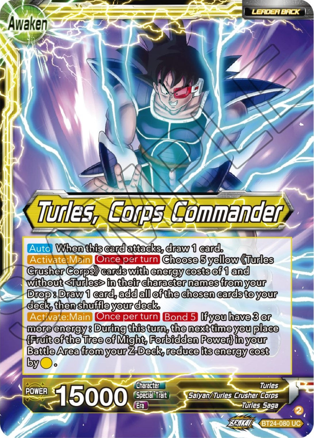 Image for Turles // Turles, Corps Commander - Dragon Ball Super: Masters