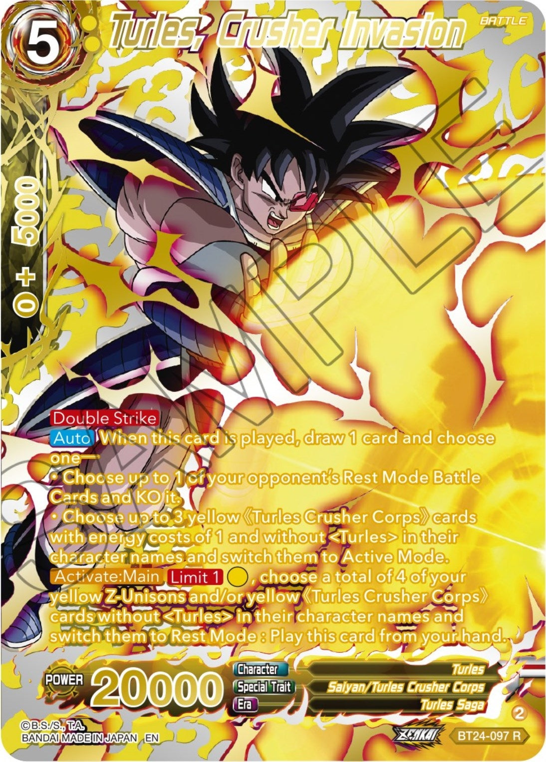 Image for Turles, Crusher Invasion (Collector Booster Gold) - Dragon Ball Super: Masters