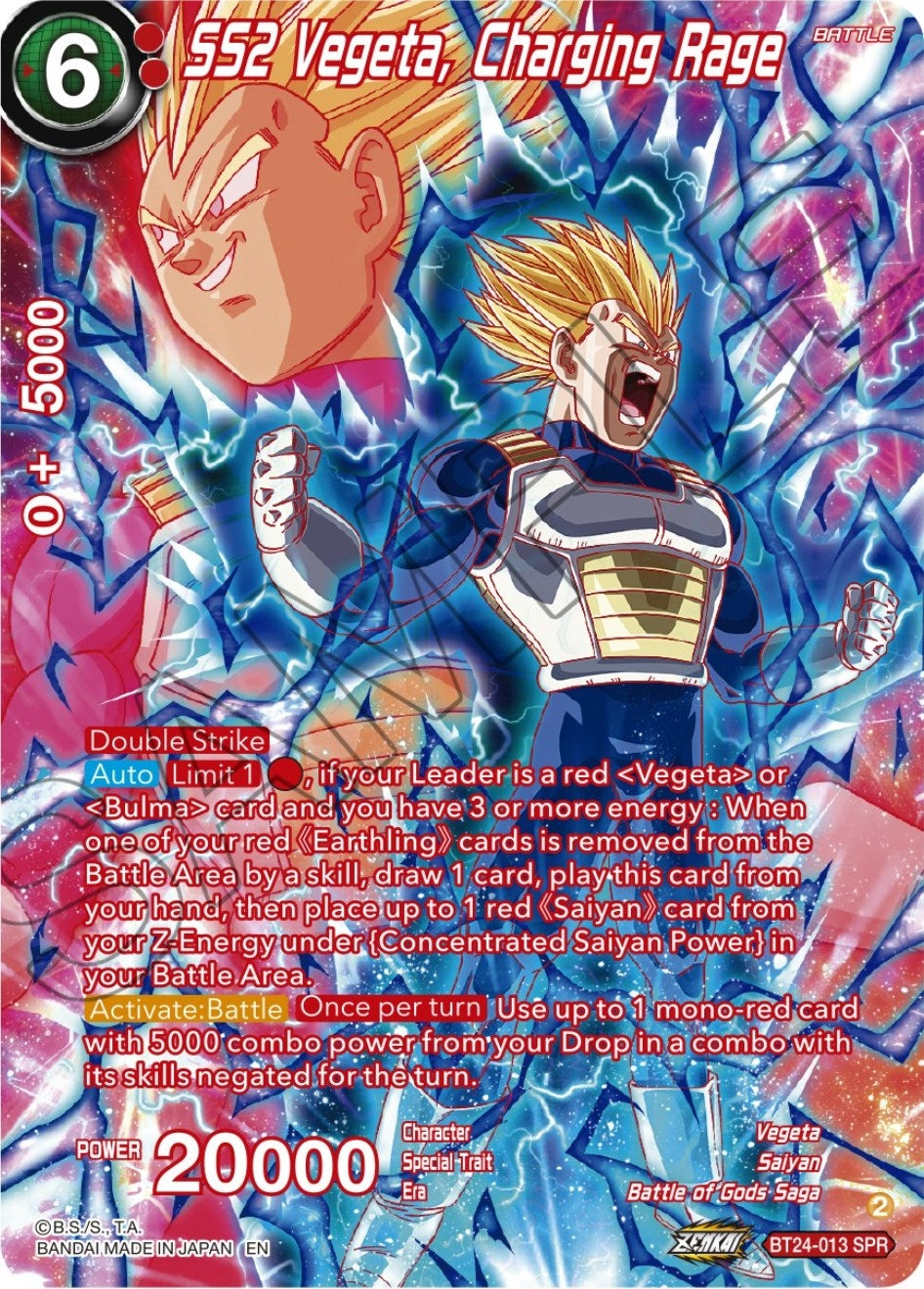 Image for SS2 Vegeta, Charging Rage (SPR) - Dragon Ball Super: Masters