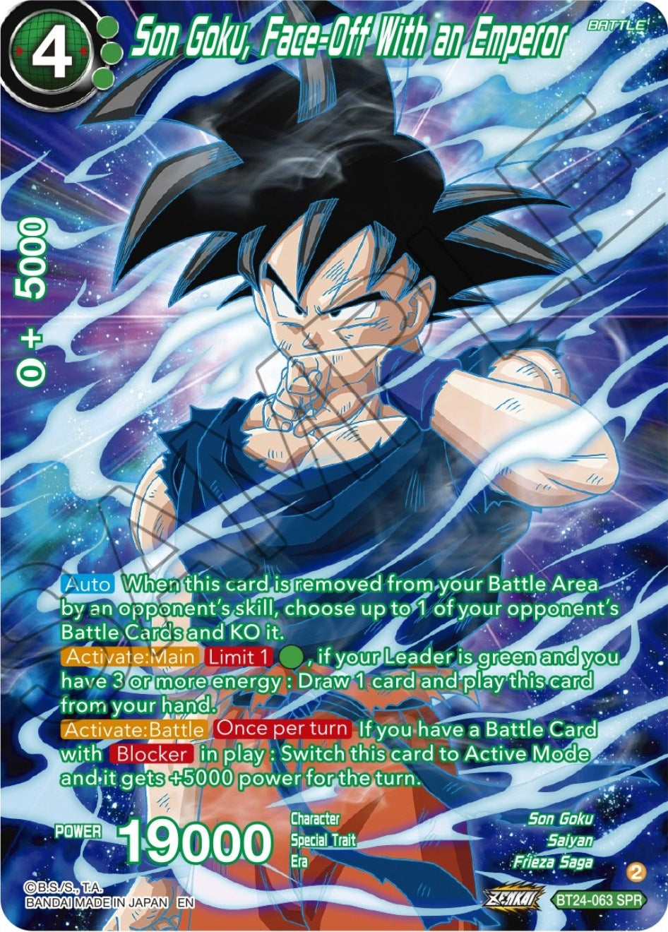 Image for Son Goku, Face-Off With an Emperor (SPR) - Dragon Ball Super: Masters