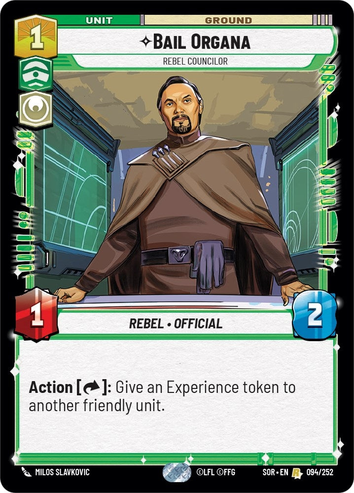 Image for Bail Organa - Rebel Councilor - Star Wars: Unlimited