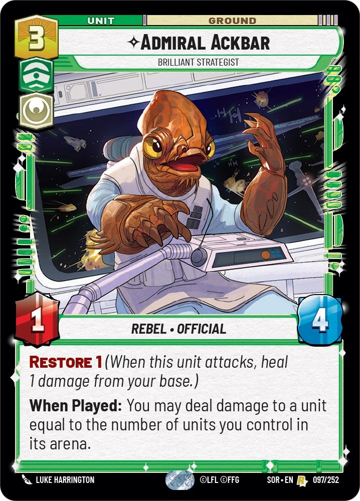 Image for Admiral Ackbar - Brilliant Strategist - Star Wars: Unlimited